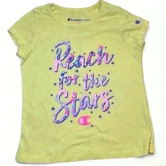 Champion “Reach for the Stars” Yellow top-girls 3T - Picture 1 of 3